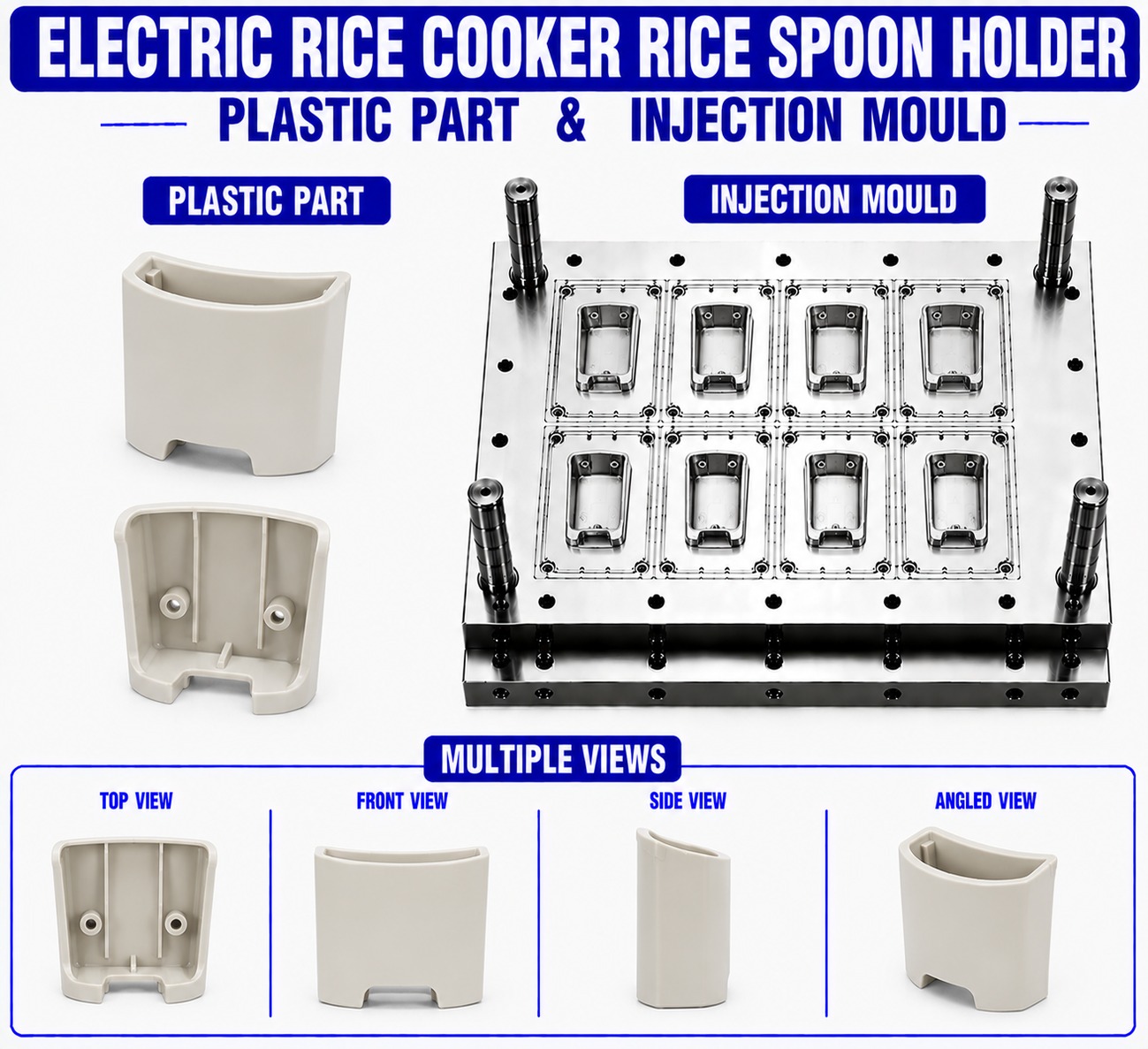 Electric Rice Cooker Plastic Rice Spoon Holder Mould and Moulding Service